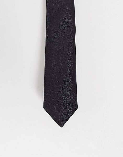 ASOS DESIGN – Krawatte in schimmerndem Schwarz günstig online kaufen