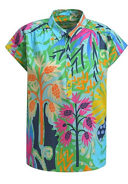 Milano Italy Kurzarmbluse Milano Italy Bluse oversized colorful Print (1-tl günstig online kaufen