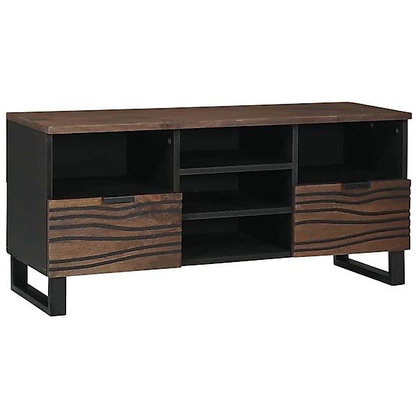 vidaXL TV-Schrank Braun 100 x 33 x 46 cm Massives Mangoholz 4018026 günstig online kaufen