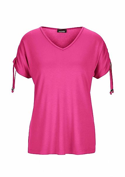 GOLDNER Kurzarmshirt "Kurzarm Viskose-Oberteil" strechbequeme Viskosejersey günstig online kaufen