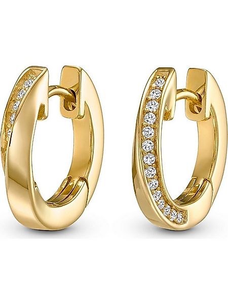 JETTE Paar Creolen JETTE Damen-Creolen 925er Silber 28 Zirkonia (Paar), TWI günstig online kaufen