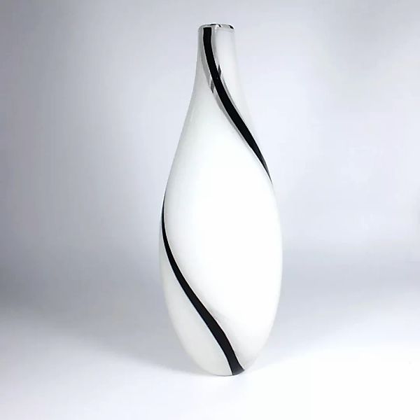 Glasvase Black & White Murano 40,5cm günstig online kaufen