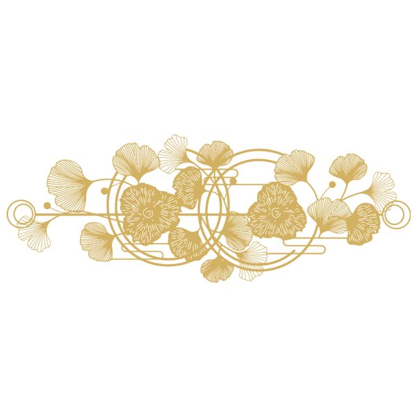 Jumpeak Wanddekoobjekt Floral Leaf Metal Art günstig online kaufen