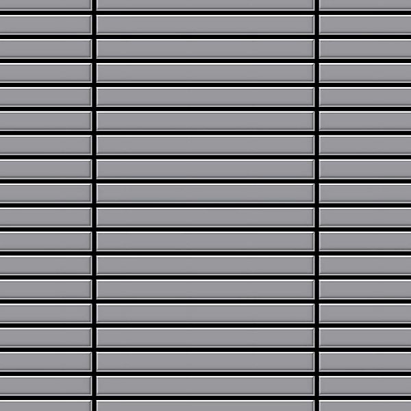 ALLOY Mosaik Fliese Massiv Metall Edelstahl Matt Grau 1,6mm Stark Linear-s- günstig online kaufen