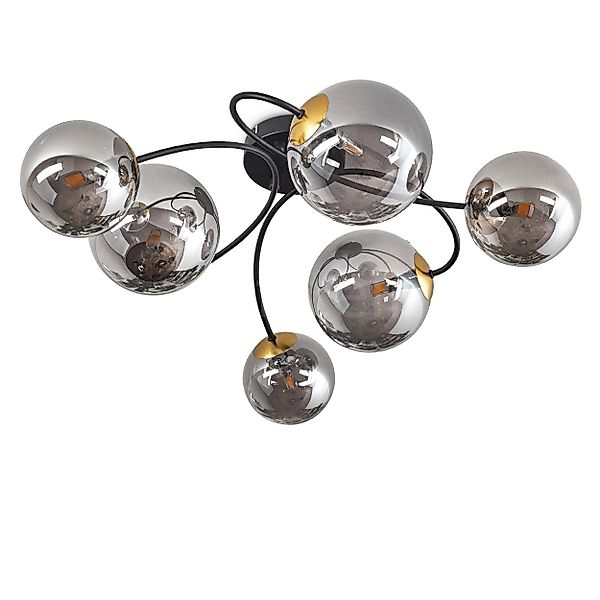 hofstein Deckenleuchte Deckenlampe aus Metall/Glas in günstig online kaufen