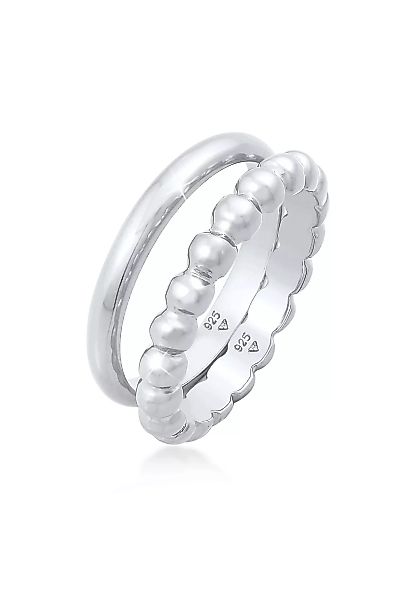 Elli Ring-Set "Bandring Basic Kugel Design (2 tlg.) 925 Silber" günstig online kaufen