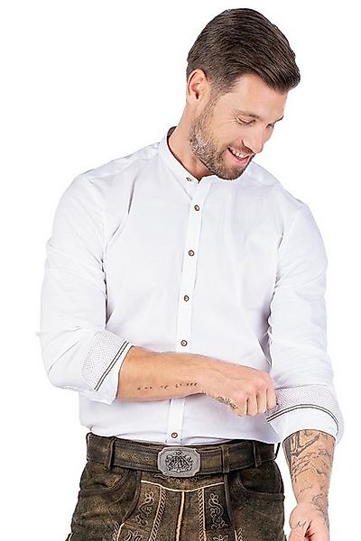Hatico Trachtenhemd Trachtenhemd - OSVALDO - weiß/bordeaux, weiß/mittelblau günstig online kaufen