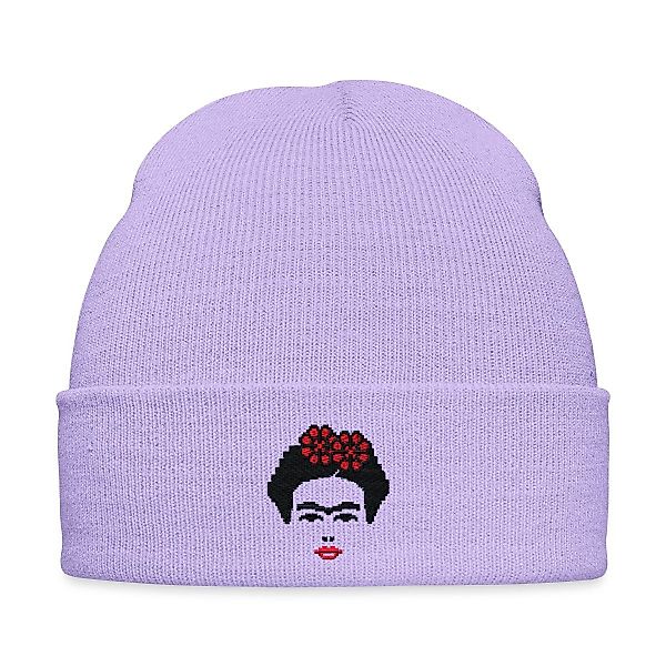Spreadshirt Beanie Frida Kahlo Umriss Schwarz günstig online kaufen