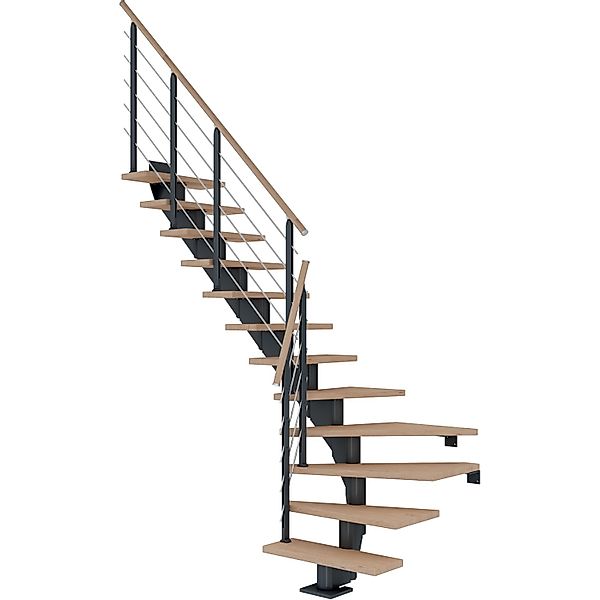 Dolle Mittelholmtr. Hamburg Eiche Weiß Anthrazit GH bis 279 cm 1/4gew 85 cm günstig online kaufen