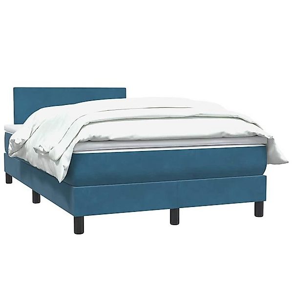 vidaXL Bett Boxspringbett mit Matratze Dunkelblau 120x210 cm Samt günstig online kaufen