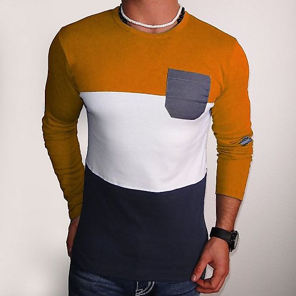 JEEL Langarmshirt Longsleeve mit Rundhals und Brusttasche günstig online kaufen