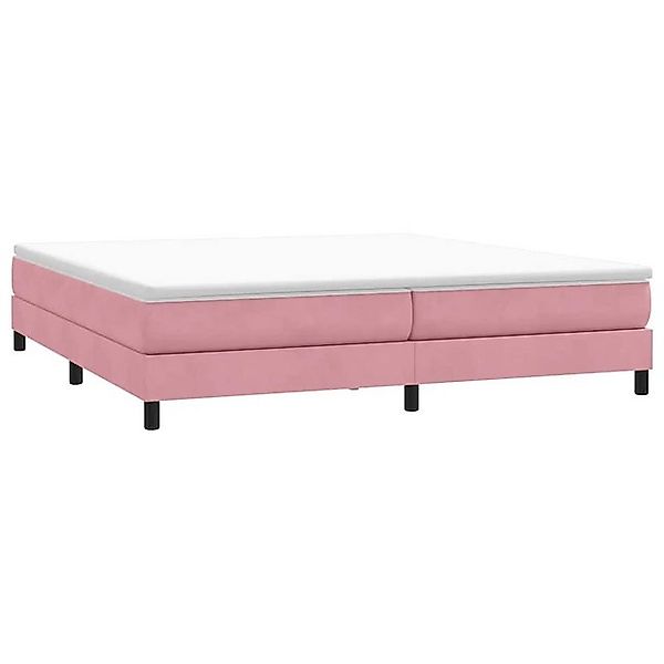 vidaXL Bett Boxspringbett ohne Matratze Rosa 200x220 cm Samt günstig online kaufen