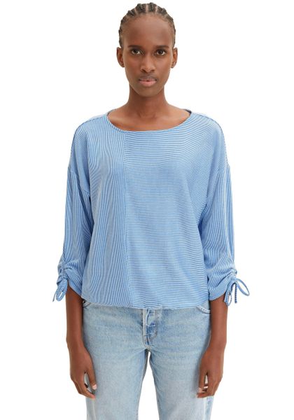 TOM TAILOR Denim 3/4-Arm-Shirt in feiner Rippoptik günstig online kaufen