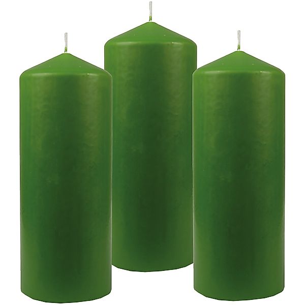 HS Candle Stumpenkerze Blockkerze (3-tlg), Wachskerzen günstig online kaufen