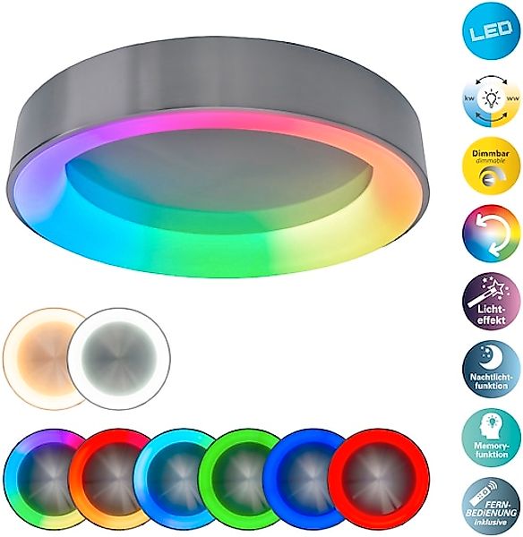 näve LED Deckenleuchte »Multo«, 1 flammig, Nachtlicht-, Memoryfunktion, CCT günstig online kaufen