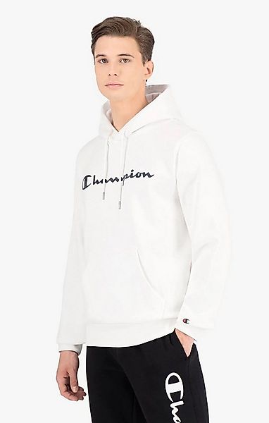 Champion Kapuzenpullover Hoodie Logo Print (gefüttert) weiss Herren günstig online kaufen