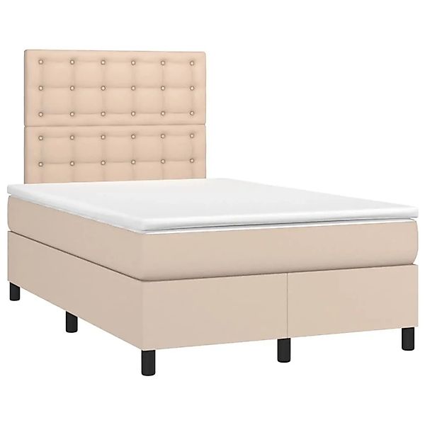 vidaXL Boxspringbett mit Matratze & LED Cappuccino-Braun 120x190 cm 3270298 günstig online kaufen