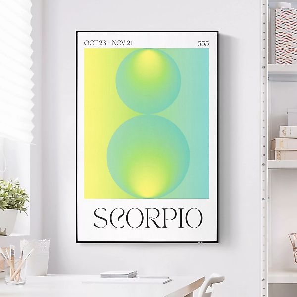 Akustik-Wechselbild Skorpion - Neon Poster günstig online kaufen