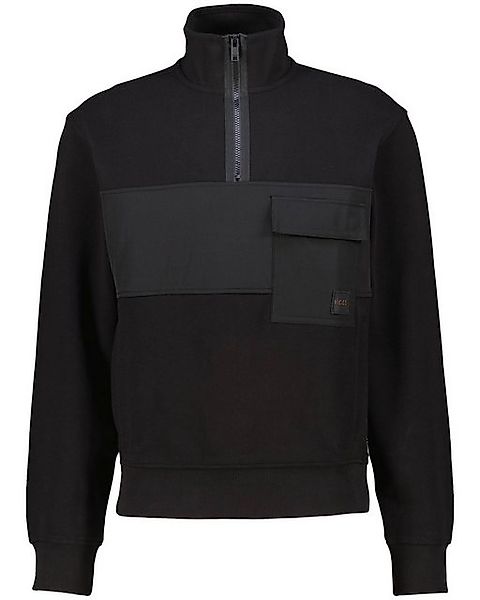 BOSS Sweatshirt Herren Sweatshirt mit Troyerkragen ZE_NYLONHEM (1-tlg) günstig online kaufen