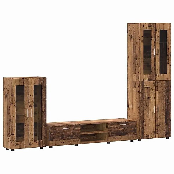 vidaXL TV-Schrankset mit Schubladen mit Regal Altholz Holzwerkstoff 3397982 günstig online kaufen