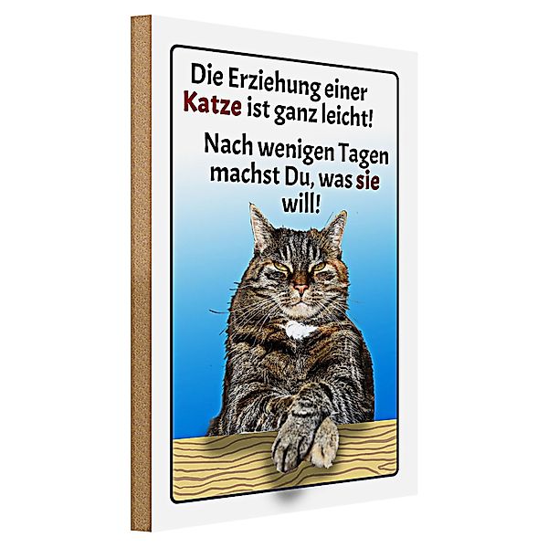 Roomando Holzbild Spruch 30x40cm die Erziehung günstig online kaufen