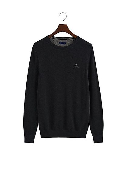 Gant Strickpullover Pullover Rundhalspullover aus Baumwoll-Piqué mit günstig online kaufen