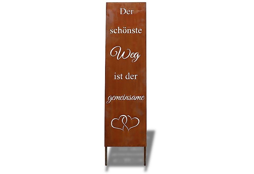 Rostikal Metallschild Gartenschild Hochzeit Edelrost 55 cm – Bodenplatte/St günstig online kaufen