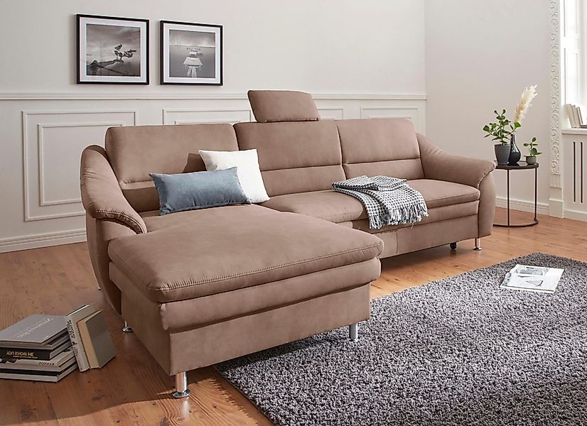 sit&more Ecksofa »Cardoso L-Form« mit Federkern, wahlweise mit Bettfunktion günstig online kaufen