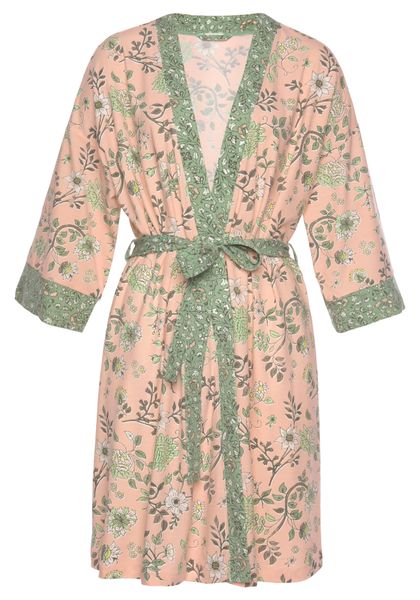 LASCANA Kimono, Kurzform, Jersey, Kimono-Kragen, Gürtel, günstig online kaufen