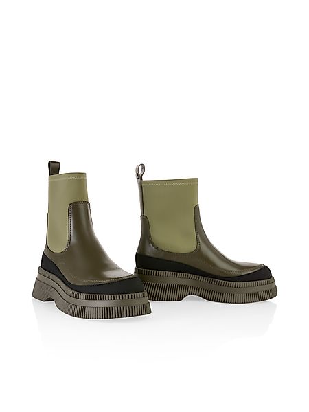 Marc Cain Schlupf-Stiefelette aus Materialmix Slipper günstig online kaufen