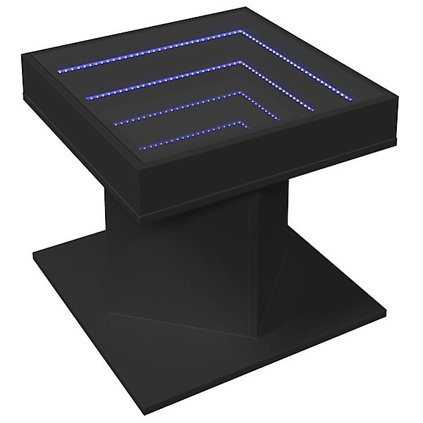 vidaXL Couchtisch LED-Couchtisch Schwarz 50x50x45 cm günstig online kaufen