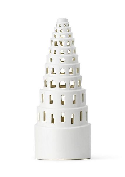 Kähler Teelichthalter Kähler Urbania Lichthaus High tower Ø9 cm Keramik Wei günstig online kaufen