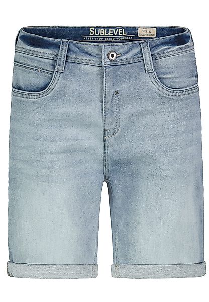 SUBLEVEL Jeansshorts im Used-Look mit umgeschlagenem günstig online kaufen