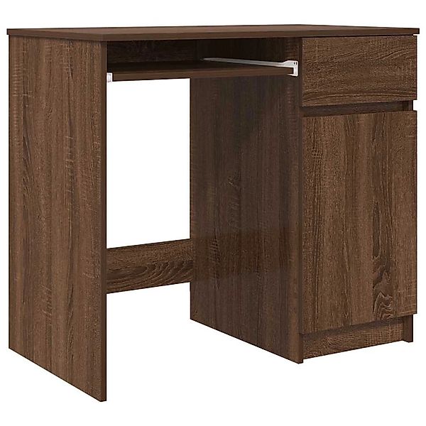 vidaXL Schreibtisch Braun Eichen-Optik 86x49x76 cm Holzwerkstoff 861829 günstig online kaufen