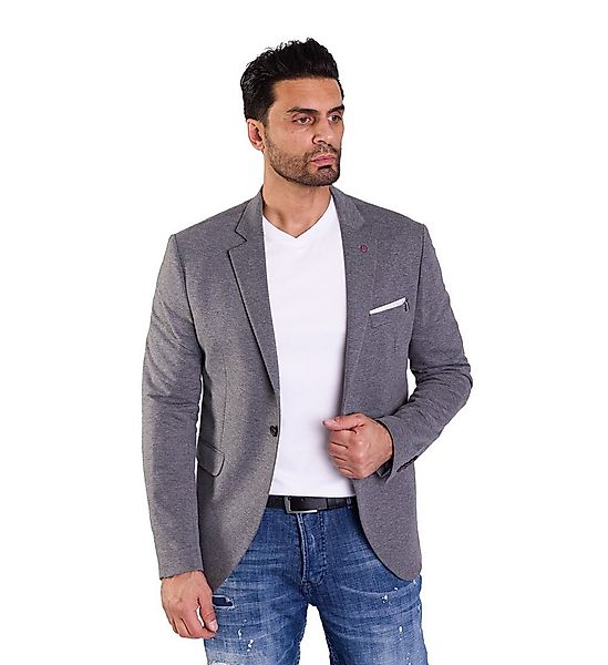 Denim Distriqt Jerseysakko Sportliches Herren SLIM FIT Jersey Sakko mit Str günstig online kaufen