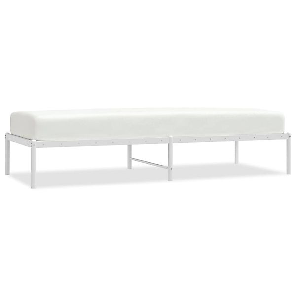 vidaXL Bettgestell Metall Weiß 75x190 cm 350903 günstig online kaufen