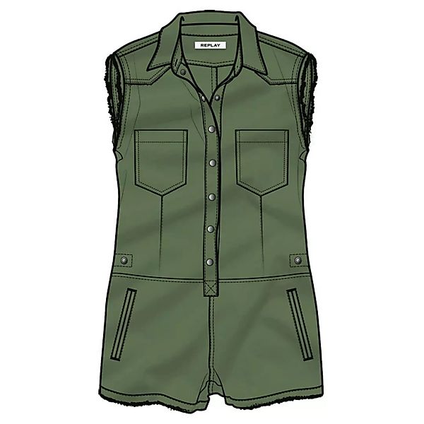 Replay Garment Dyed Comfort Twill XS Light Military günstig online kaufen