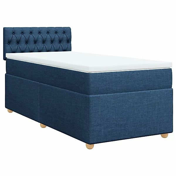 vidaXL Bett Boxspringbett mit Matratze Blau günstig online kaufen