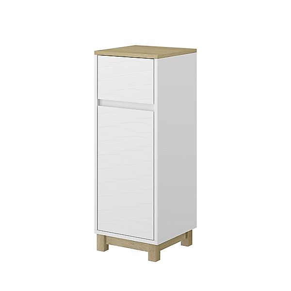 Vicco Midischrank Livia Weiß 30 x 80 cm mit Schublade günstig online kaufen
