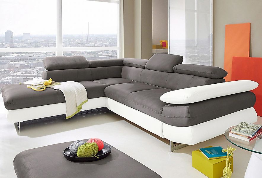 COTTA Ecksofa "Solution L-Form" mit Arm- & Kopfteilverstellung, wahlweise m günstig online kaufen