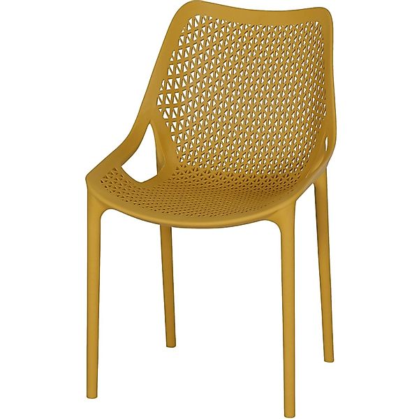 Siena Garden Stapelstuhl District mit Armlehnen Mustard günstig online kaufen