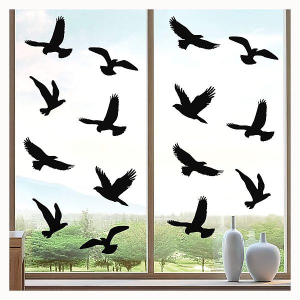 Coonoor Fenstersticker Blumen-Vogel-Schmetterlings-Fensterfolie, statische günstig online kaufen