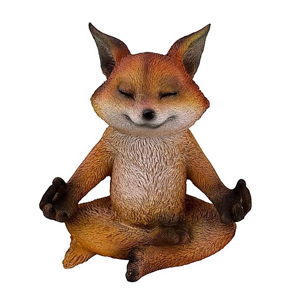 Online-Fuchs Gartenfigur Yoga Fuchs in Meditation günstig online kaufen