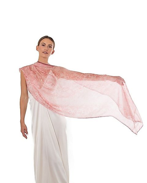 MayTree Seidenschal Seidenchiffon zarte Blumen rosa 70 x 180 cm, (Stück), S günstig online kaufen