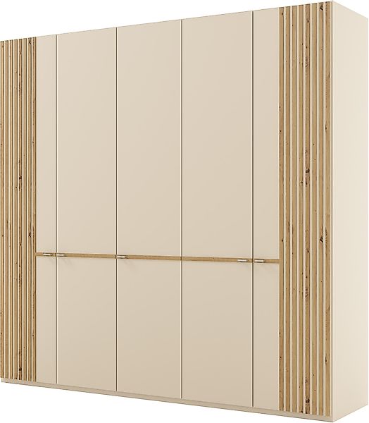Musterring Drehtürenschrank "Isabelle", Lamellen in Eiche, Griffe in silber günstig online kaufen