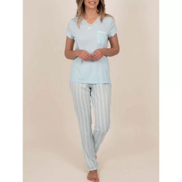 Admas  Pyjamas/ Nachthemden Homewear Schlafanzug Hose T-shirt Classic Strip günstig online kaufen