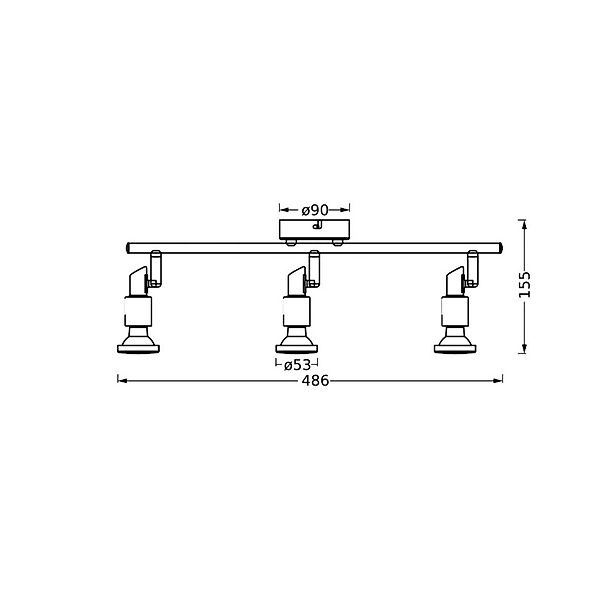 OSRAM Deckenstrahler, weiß, 3-flg., Metall, GU10-LED 927 dim günstig online kaufen