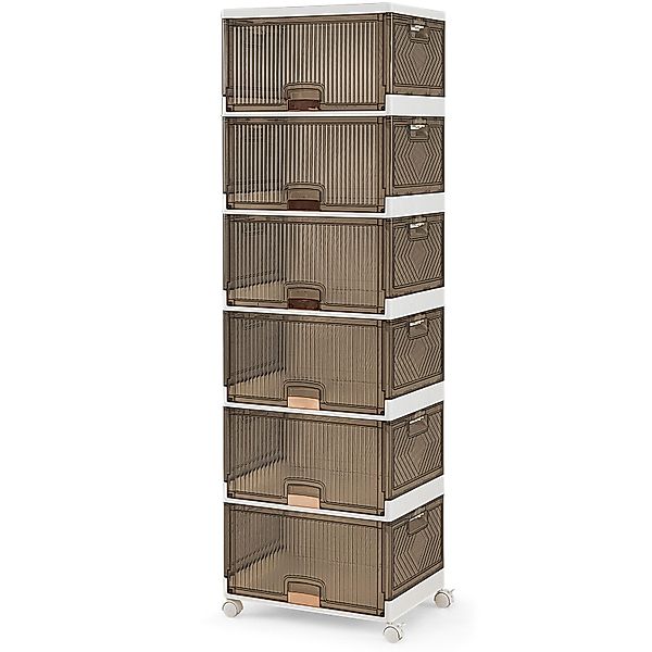 COSTWAY Schuhregal, Schuhbox stapelbar, mit Rollen, günstig online kaufen