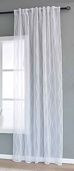 Gardinenbox Gardine (1 St), Multifunktionsband, transparent, Polyester, Wav günstig online kaufen