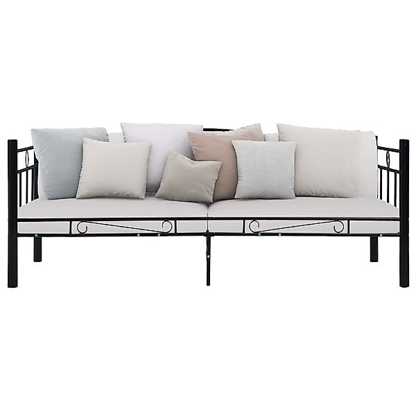 vidaXL Bett Tagesbett-Rahmen Schwarz Metall 90×200 günstig online kaufen